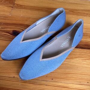 Vivaia Blue and Tan Women's flats